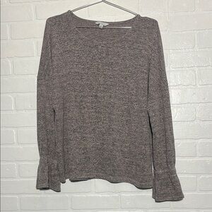 Lucky Brand Top Womens Long Poet Sleeve Shirt Loose Fit Fall Winter Large